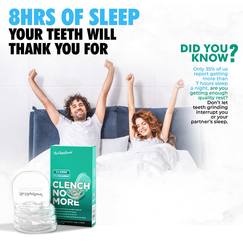 [Australia] - Mouth Guard for Clenching Teeth at Night [Pack of 4, Small & Large Sizes] ‚Äì Custom Night Guards for Teeth Grinding ‚Äì Nighttime Protection During Sleep for Men and Women 