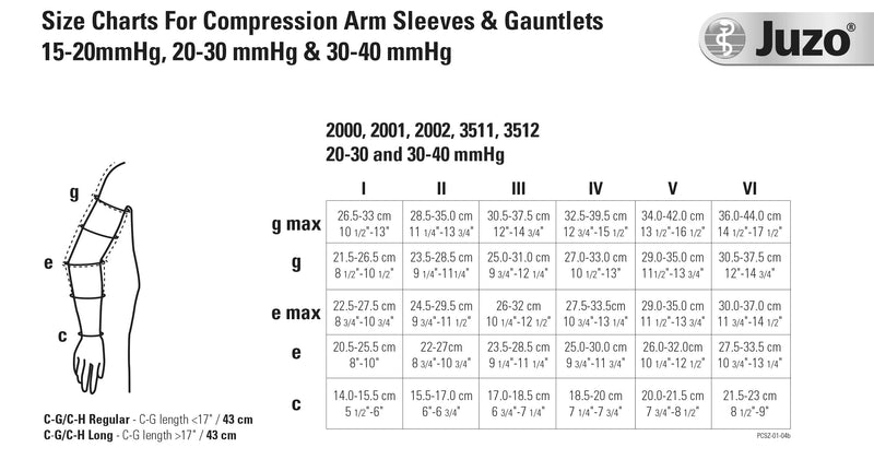 [Australia] - Juzo Soft 2000 15-20mmhg Max Armsleeve with Silicone Top Band for Women Beige 3 (III) Max 
