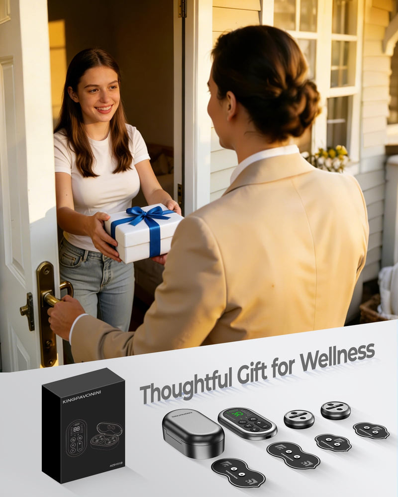 Wireless TENS Unit Muscle Stimulator, 48 Modes, Model HZ9151B | 2 Channel, TENS Machine for Sciatica, Back Shoulder Pain Relief, Portable TENS EMS for Office Home Travel, Gift for Men Women