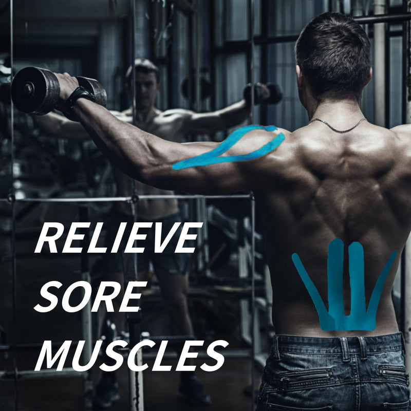 Pro Synthetic Kinesiology Tape Waterproof Athletic Tape [3 Rolls] 2inch x Long Roll 16ft Free Cut Tape for Ankle Wrists Knees Elastic Swimming Sports Activities Tapes（Black) Black