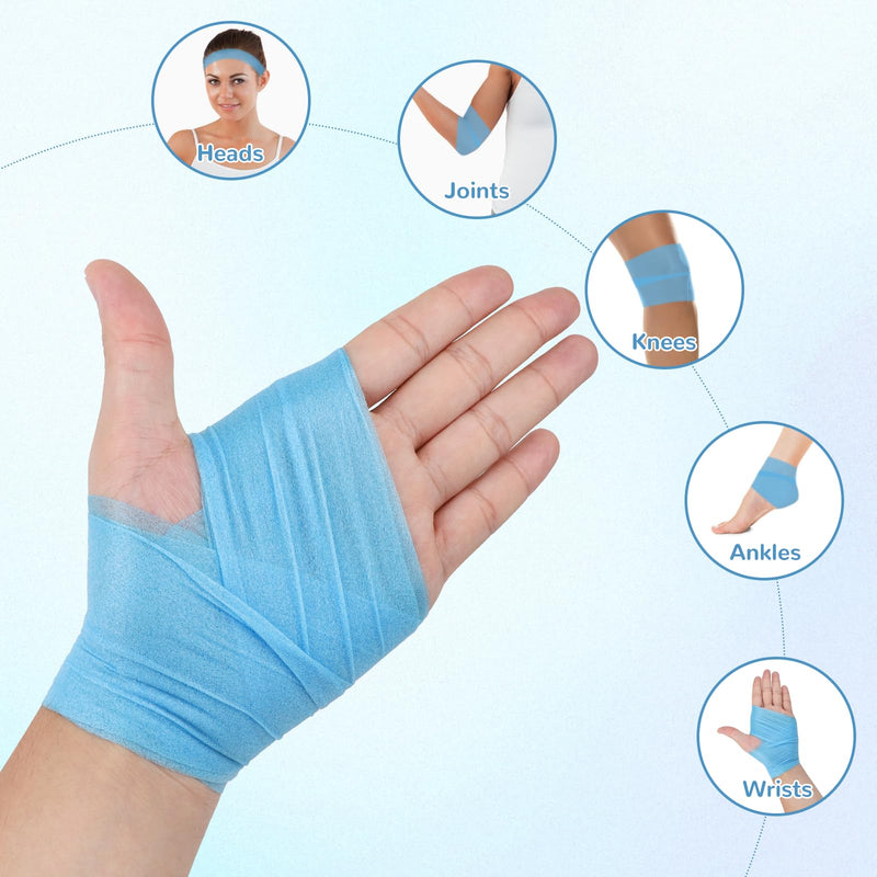 4 Rolls Pre Wrap Athletic Tape, 7cm×27m Prewrap Athletic Tape, Easy to Tear and Apply