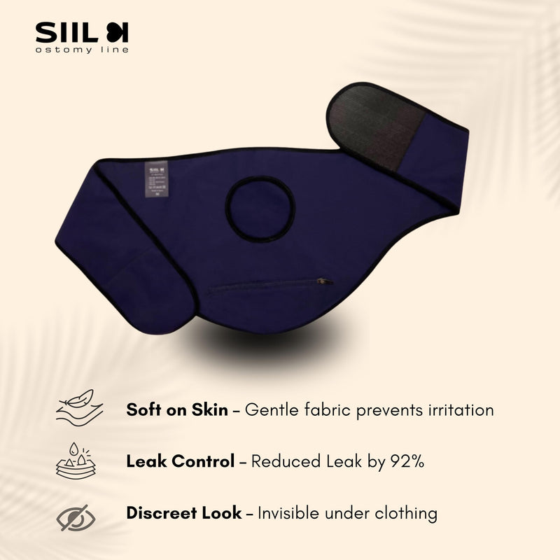 [Australia] - SIIL Ostomy Belt for Men & Women | FSA & FHA Approved | Premium Ostomy Bag Covers | Sports & Swimming | Colostomy Belts, Illeostomy Covers | Ostomy Wrap (Improved Zipper & Velcro - Fastener) L 