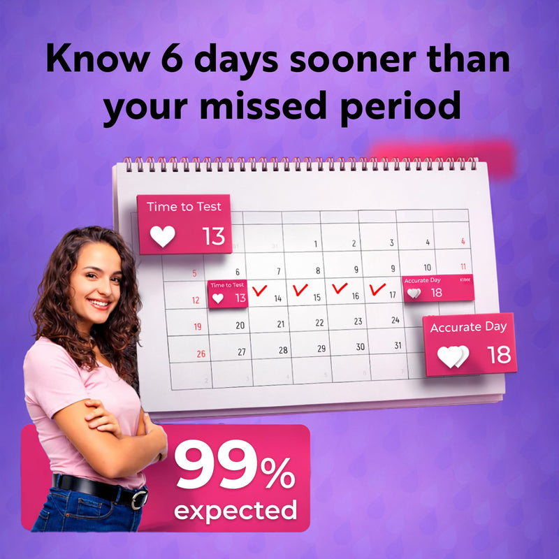 Apphia Health Early Detection Pregnancy Test Kit Midstream hCG Tests, Detects Pregnancy Up to 6 Days Before Missed Period, Easy to Read Results, Female Urinal Compatible, Made in USA (10) 10