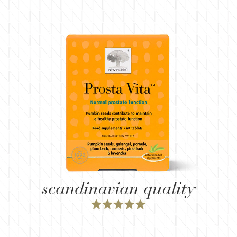 New Nordic Prosta Vita - Daily Supplement for Normal Prostate Function - 1 Month Supply for Men’s Health - Pumkin Seeds & Turmeric - 60 Tablets