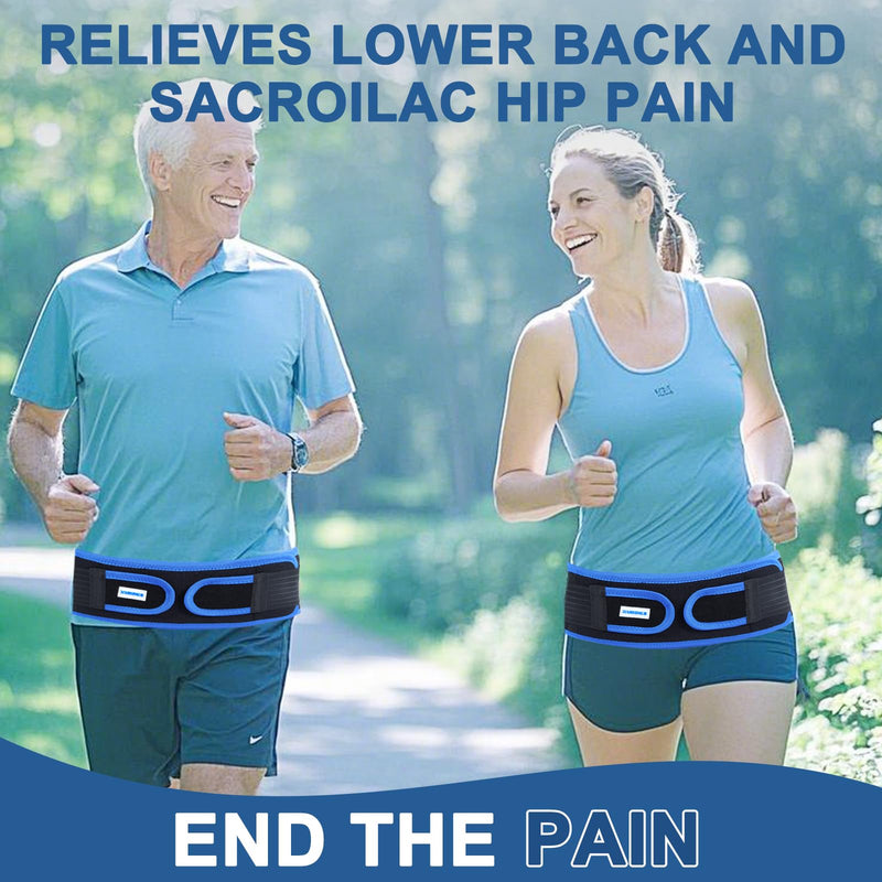 [Australia] - Sacroiliac SI Joint Hip Belt With 360¬∞Anti-slip strips for Men and Women Adjustable Pelvic Support and Lower Back Brace Belt for Sciatica,Pelvis,Lumbar & Nerve Pain Si Joint(Universal) Universal (Hip Size 26"- 44") 