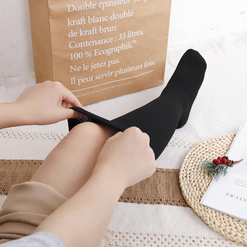 [Australia] - Utensilsto 3 pairs of medical compression stockings for men and women 20-30 mmHg, knee socks, long compression socks, compression socks for running, flight, sports, travel, pregnancy, S/M 