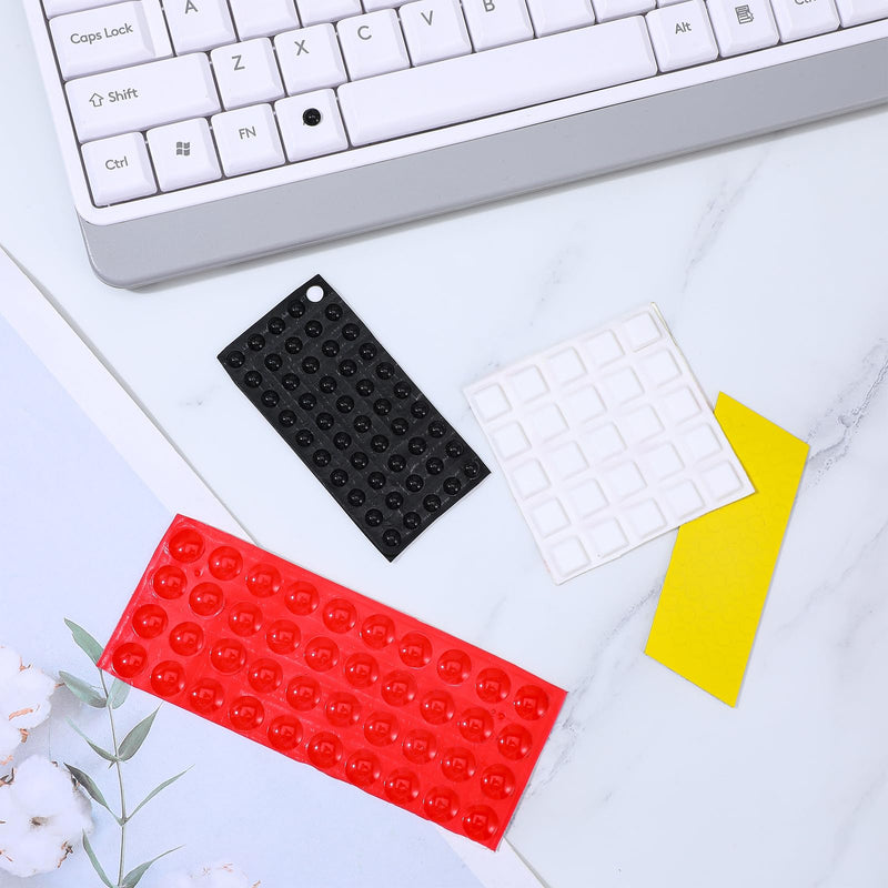 165 Pcs Bump Dots for Visually Impaired, Braille Stickers(Red,Black,White,Yellow), Low Vision Aids Tactile Stickers for Elderly, Blind, Low Vision,Obvious Touch and Easy to Distinguish