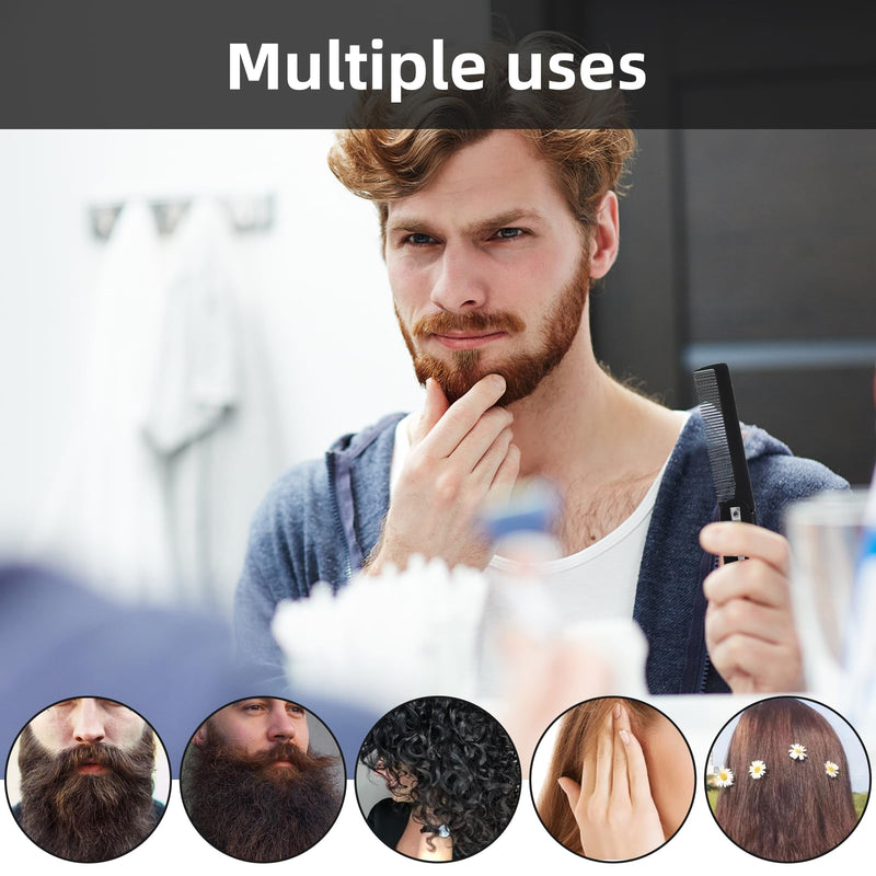 [Australia] - Tyqour Pack of 4 Folding Beard Combs for Men, Foldable Beard Comb, Mini Folding Comb, Portable Pocket Beard Comb for Hair, Mustache Comb, Pocket Comb for Men, Hair Styling Tool 