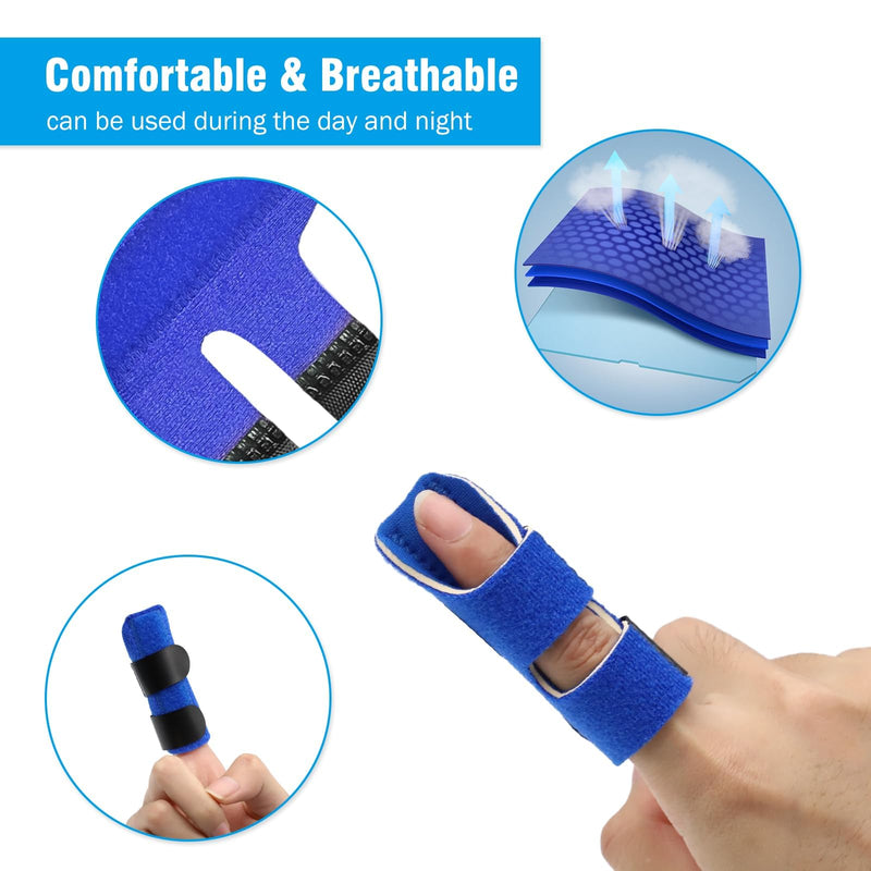 [Australia] - Wepai Pack of 5 finger splints for little finger, ring finger, middle finger, index finger and thumb, finger support for stiffness of joints, fracture of fingers and immobilization of knuckles A 