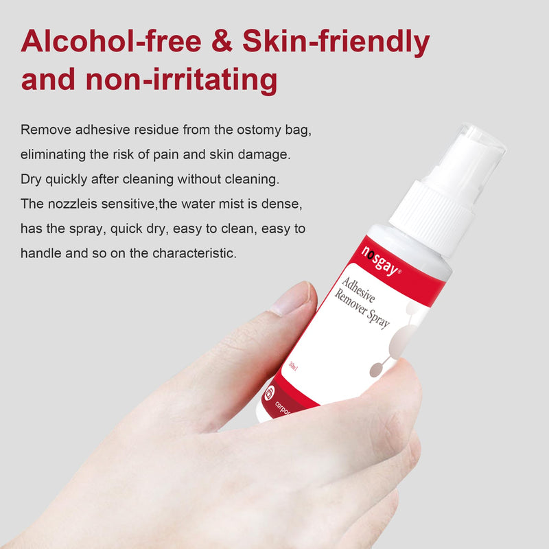 [Australia] - nosgay No-Sting Adhesive Remover Spray - Medical Adhesive Remover 1 Oz - Adhesive Remover for Skin Ostomy Bandage Wound Dressings Wig Glue Remover (1 Pcs) 1 Pcs 