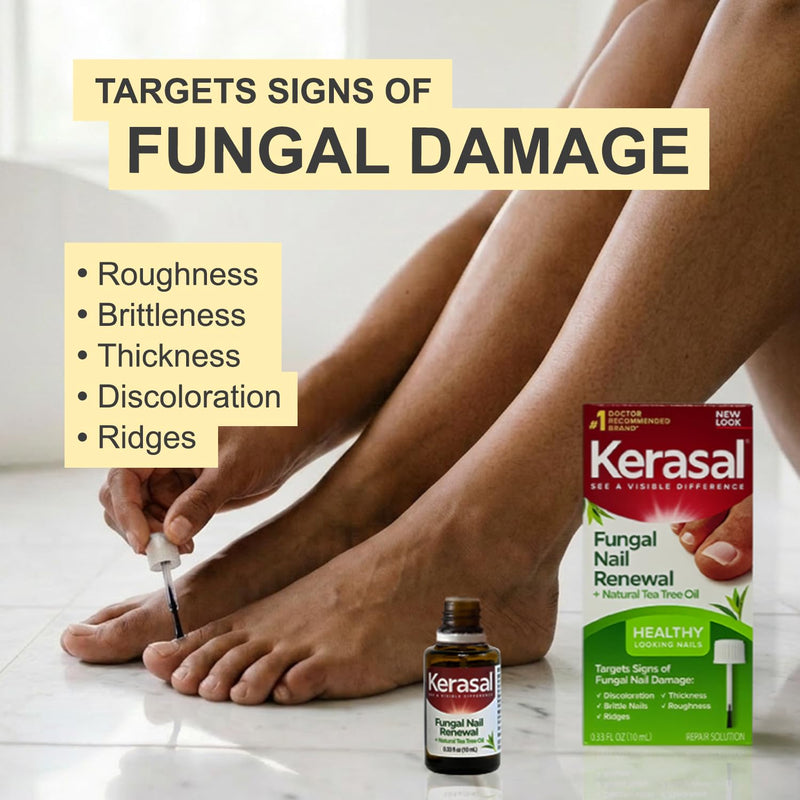Kerasal Renewal Nail Repair Solution with Tea Tree Oil for Discolored and Damaged Nails, 0.33 Oz (Pack of 1) 0.33 Fl Oz (Pack of 1)