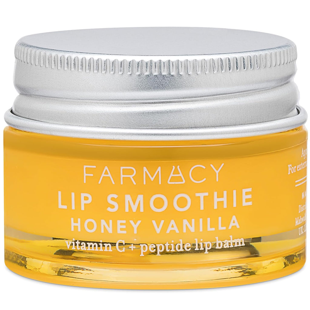 Farmacy Lip Smoothie Peptide Lip Balm - Lip Moisturizer & Plumper with Vitamin C - Honey Vanilla Scented with High Gloss Finish