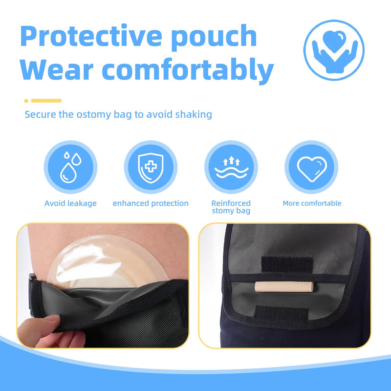 [Australia] - 2 Pack Waterproof Ostomy Bag Covers Universal Colostomy Bags Shower Cover for Ileostomy Ostomy Supplies Adjustable Stoma Pouch Protector for Men & Women 