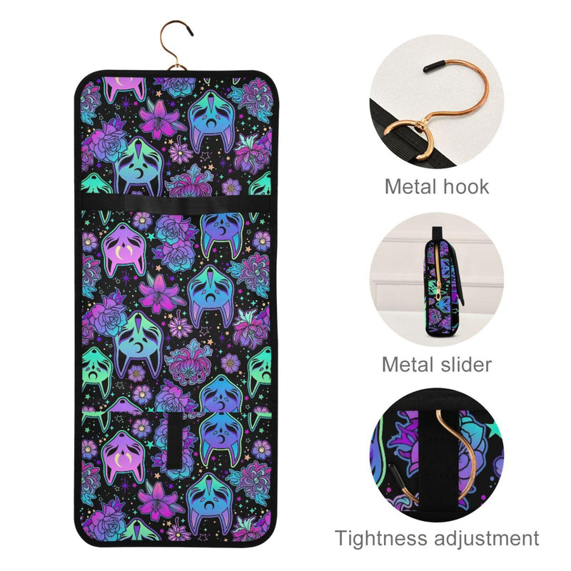 MNSRUU 3 PCS Toiletry Bag, Magic Fox with Camellia Hanging Makeup bag for Toiletries Travel Toiletry Organizer Bags Portable Clear Toiletry Kit Pattern 06