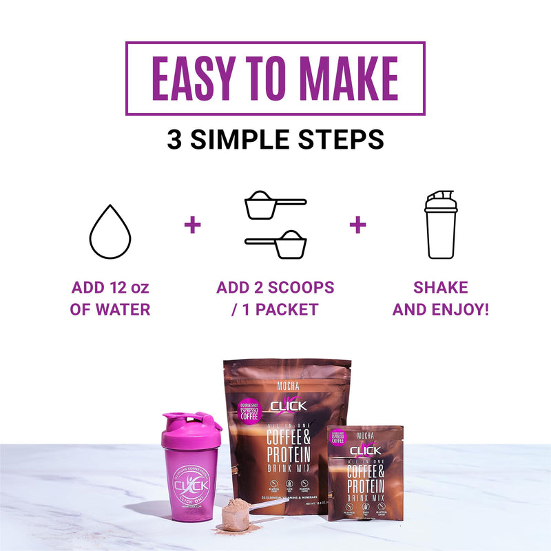 Mocha - Protein Coffee Drink - Double Shot Espresso, Hot and Cold - 15.8 oz | All-in-one protein and coffee meal replacement, 23 essential vitamins, Great hot or cold, Double shot espresso flavor, Potent Mocha 15.8 Ounce (Pack of 1)