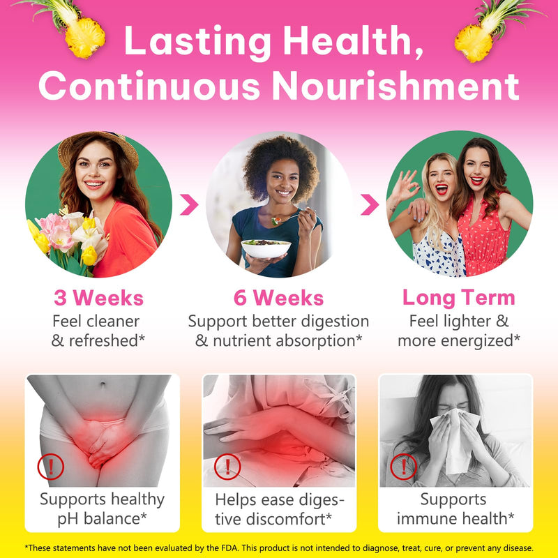 Women’s Probiotics Gummies for Intimate Flora Balance, 60 Strawberry Flavoured Gummies (2-Month Supply), High Strength Probiotic Complex for Female Intimate Health, Vegan & Gluten-Free
