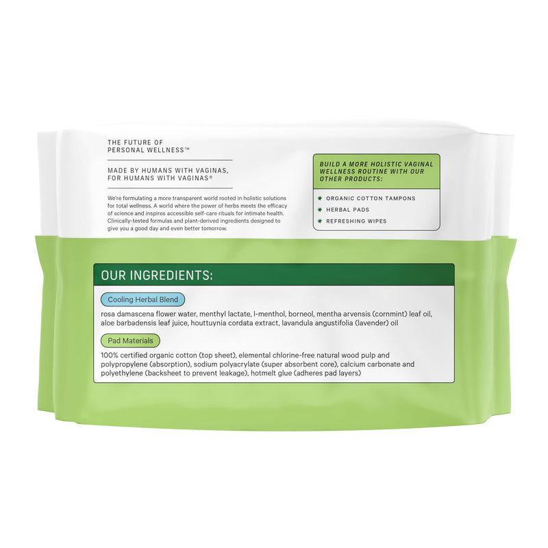 [Australia] - The Honey Pot Company - Herbal Panty Liners for Women - Long Panty Liners - Infused w/Essential Oils for Cooling Effect & Organic Cotton Cover - Feminine Care - FSA & HSA Eligible - 30 ct Long Liners 