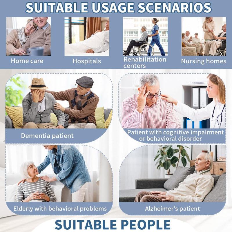 [Australia] - Dementia Restraint Gloves-2Pcs,Anti Scratch Gloves to Prevent Scratching Harm,Bed Restraints Control Mitts for Dementia Patients/Elderly/Alzheimer's 