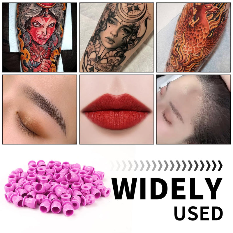 [Australia] - Tattoo Ink Caps Disposable Skull Tattoo Ink Cups Plastic Ink Caps for Tattooing Makeup Pigment Ink Cups Tattoo Ink Holder Tattoo Supplies and Equipment, Tattoo Accessories (Pink-50PCS) Pink-50PCS 