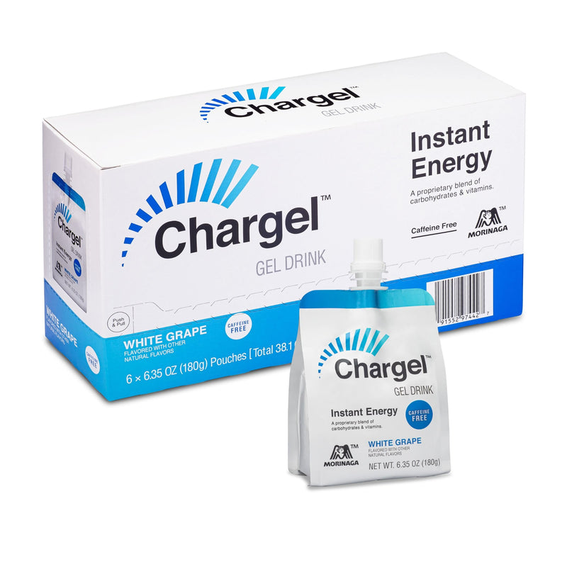 [Australia] - White Grape, Caffeine-Free Instant Energy Gel for Running, Biking, Workout, Hiking and Endurance | Carbs Vitamins | Gluten Free - Pack of 6 Pouches - 6.35oz Each White Grape 6-Pack 
