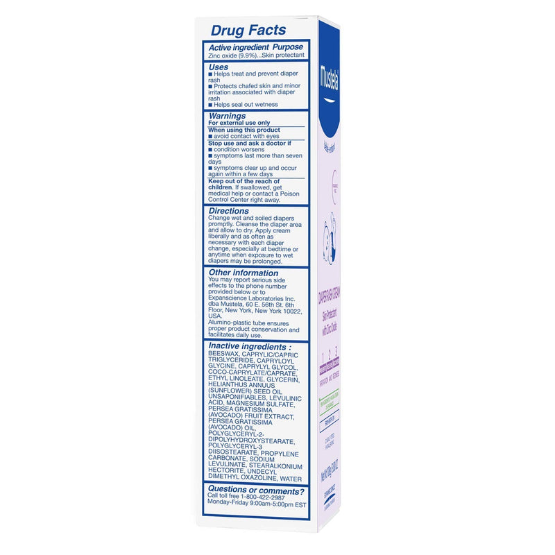 [Australia] - Mustela Baby Diaper Rash Cream 123 - Skin Protectant with Zinc Oxide - Fragrance Free & Paraben Free - with 98% Natural Ingredients - Various Packaging 1-Pack 