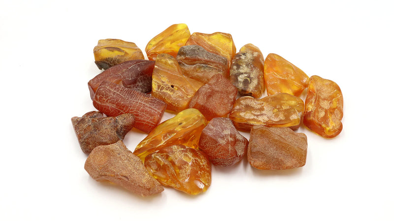 [Australia] - 8-12 grams Large Baltic Amber Natural Stones certified genuine amber from without holes and not polished 