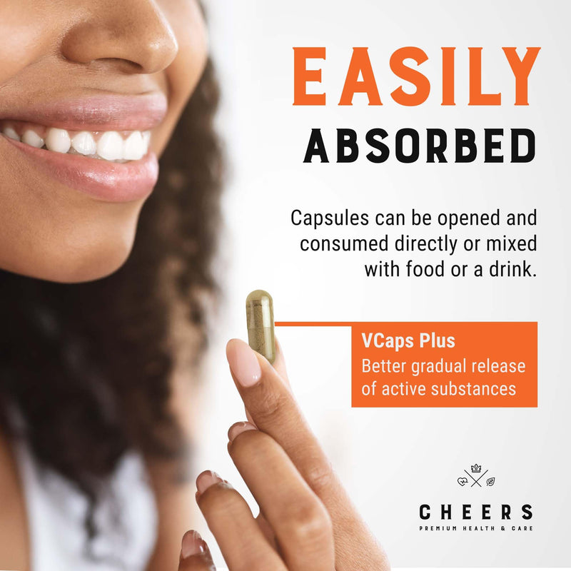 CHEERS – Vitamin D3 & Vitamin K2, 60 Vegan Capsules, Natural Algae Form of Vitamin D, Vitamin D3 and K2 Supplement for Men and Women