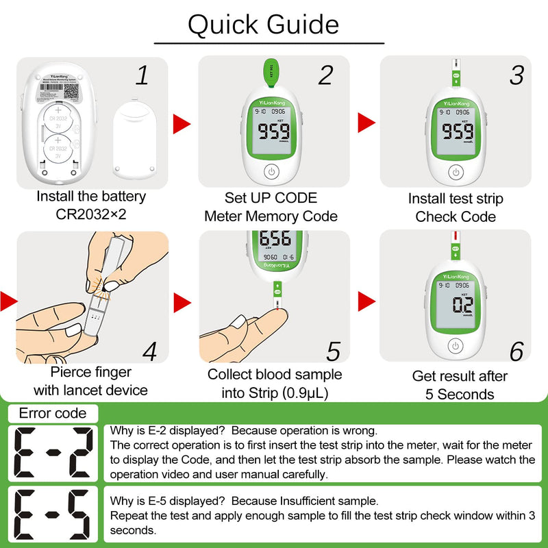 [Australia] - 60 Blood Ketone Test Strips & 60 Lancets. Ideal for The Keto Diet and Ketosis Monitoring. (Model SM311 Suitable for YiLianKang PM900B Ketone Meter) 1 Count (Pack of 60) 