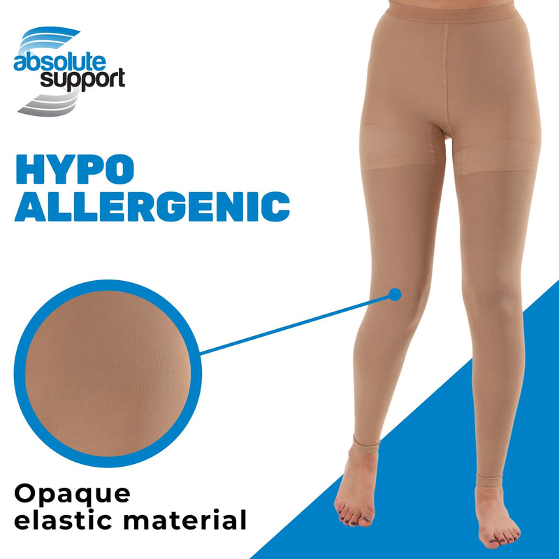 [Australia] - Absolute Support - compression underwear leggings for women up to 7XL 20-30mmHg - A717 Large Beige 