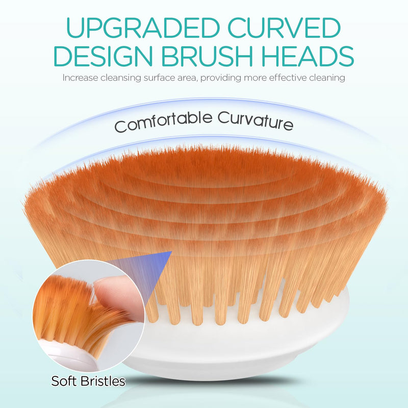 [Australia] - Facial Cleansing Brush-Spin Face Scrubber Exfoliator Rechargeable, 2-Speed Rotation, Electric Face Wash Brushes for Cleansing and Exfoliating, with 2 Brush Heads, Grey 