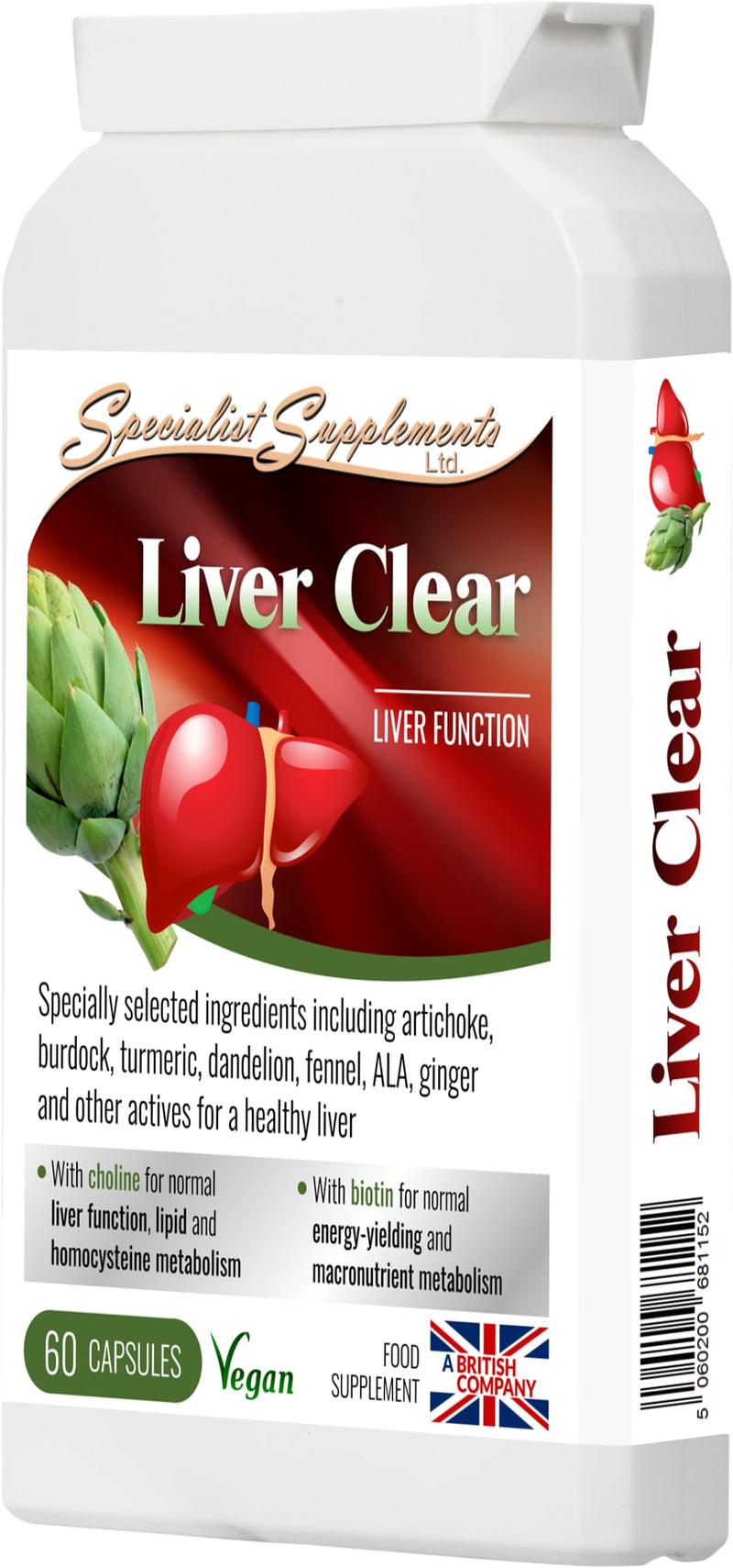 Liver Clear Liver Function Support, 60 Capsules