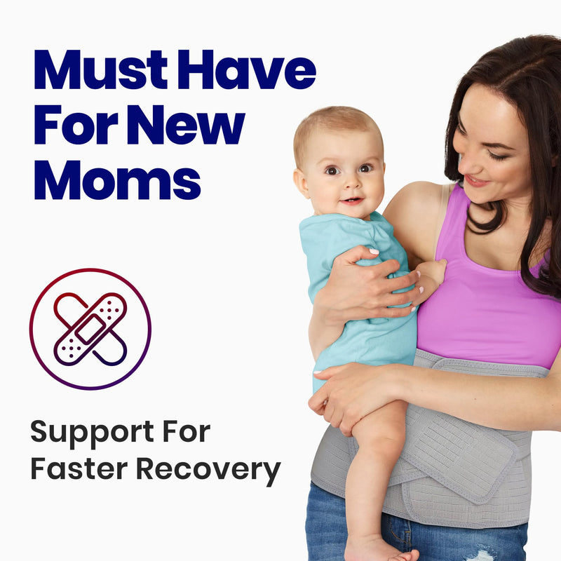 [Australia] - Abdominal Binder Post Surgery Tummy Tuck - Postpartum Belly Band Wrap | Post C Section Belly Binder Recovery | Stomach Compression Hernia Belt For Men & Women After Pregnancy, Hysterectomy L/XL Large/XL 