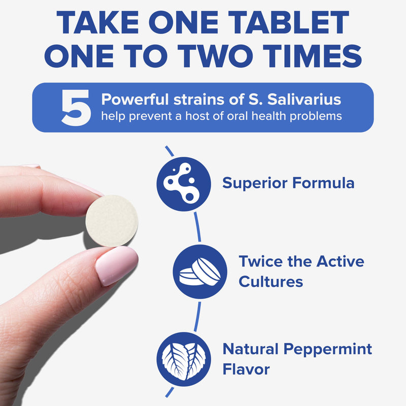 [Australia] - Tuthi Oral Probiotics & Tongue Scraper – Bad Breath Treatment for Adults – Dental Probiotics for Teeth and Gums – Supports Fresh Breath – 60 Chewable Tablets 