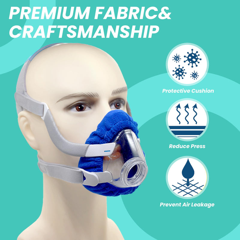[Australia] - NATAKU 4-Pack Large Mask Liners Compatible with Resmed F20 Cpap' Masks Cushion Comfortable Reusable Cushioned Mask Covers, Absorb Facial Oils and Moisture to Improve Mask Wear Comfort (Large) 