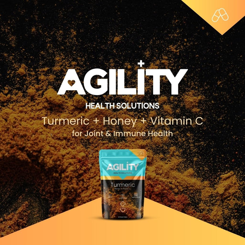 VYTALIVING 2500mg High Strength 120 Turmeric Tablets with Honey & Vitamin C, Turmeric Supplements, Herbal Food Supplement for Joint Function & Immune System Health | 120 Tablets