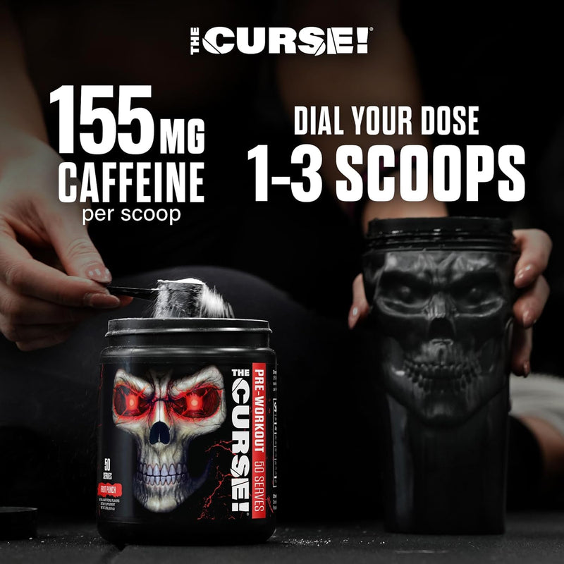 JNX Sports The Curse! Pre-Workout Powder – Watermelon, 250g | Energy, Focus & Endurance Booster | Beta-Alanine, Creatine, L-Citrulline, Caffeine