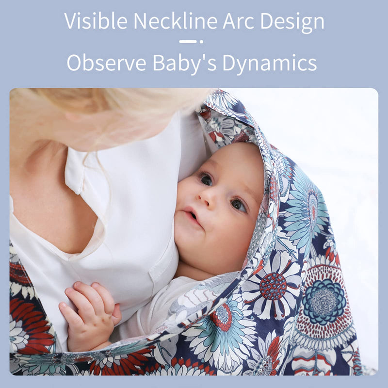 [Australia] - insular Nursing Cover for Breastfeeding, Infant Feeding Cover Breathable Cotton Privacy Breastfeeding Apron, Rose 