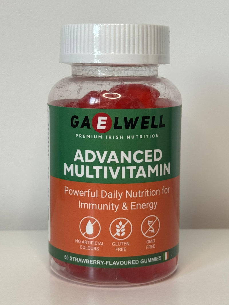 Multivitamin Gummies for Adults | 12 Essential Vitamins & Minerals with B-Complex, Zinc & Magnesium | Gluten & Sugar Free | Daily Supplement | Strawberry Flavour | 60 Gummies Gaelwell®