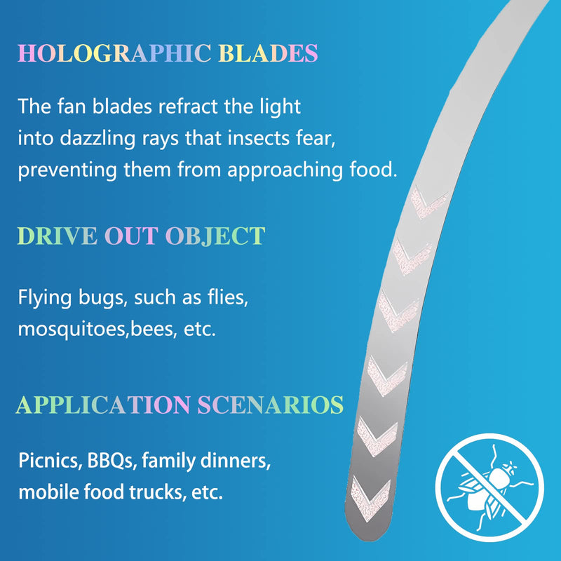 [Australia] - Nofly Pro Fly Fans for Tables 4 Pack for Outdoor or Indoors USB or Batteries Powered Fly Repellent Swatter Fan, Shoo Away Fly Bug Fan for Picnic, BBQ, Party, Events(Black-2Pack) 2 pack Black 