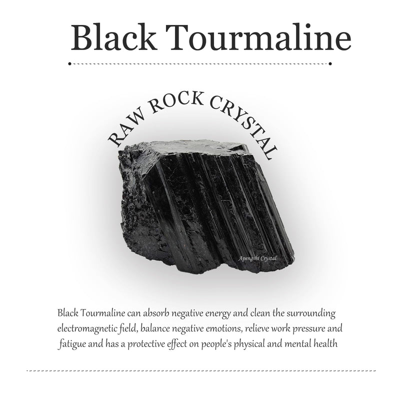 [Australia] - Apengshi Natural Raw Black Tourmaline Crystal 2PCS Healing Rough Black Tourmaline Crystal for Meditation Chakra Balance Tumbling Polishing Fountain Garden Decor 