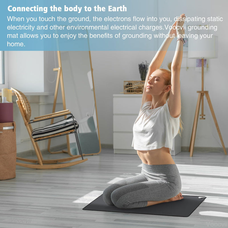 [Australia] - Grounding Mat, Grounded Therapy Improves Sleep and Balance, Reduces Inflammation, Pain, and Anxiety (23.6"x13") 