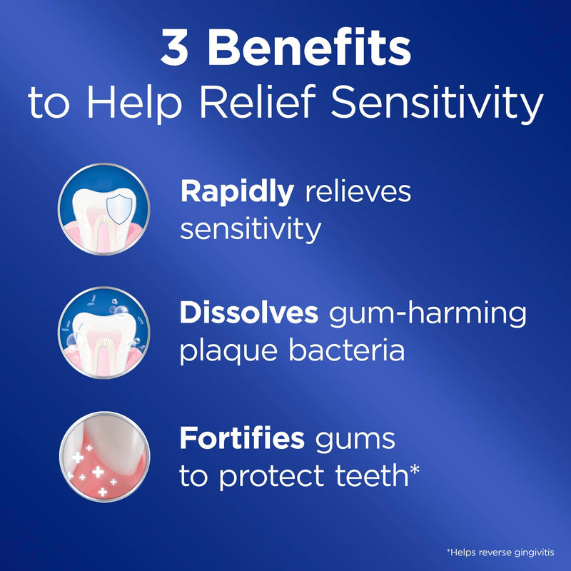 [Australia] - Crest Sensitive and Gum Toothpaste 4.8 oz (3 Pack), Relieves Sensitivity, Strengthens Gums, Anticavity, Clinically Proven, Antibacterial Toothpaste 