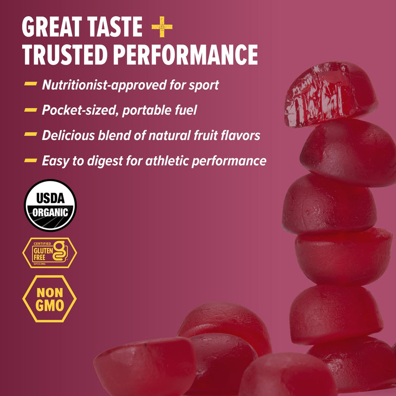Honey Stinger Organic Pomegranate Passionfruit Energy Chew, Gluten Free & Caffeine Free, for Exercise, Running and Performance, Sports Nutrition for Home & Gym, Pre and Mid Workout, 12 Pack 12 Count