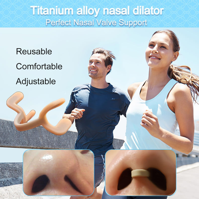 [Australia] - Titanium Nasal Dilator for Snore Reduction, Nasal Congestion, Improve Airflow, Comfortable Breathing Aids for Sleep Better, Exercise, Hiking, Jogging, Cycling, Large Size L 