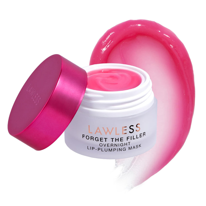 Lawless Forget the Filler Lip Mask - Juicy Watermelon - Premium Overnight Lip Plumping Treatment with Natural Ingredients Designed to Plump, Hydrate, and Smooth Lips - 0.28 oz