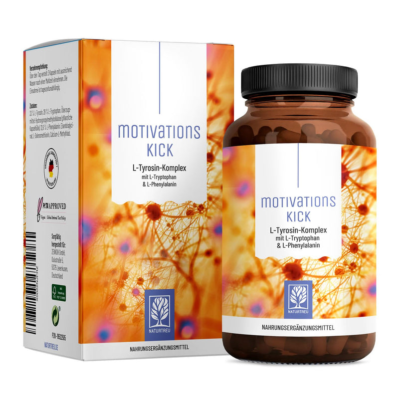 [Australia] - NATURTREU® L-Tryptophan capsules combined with L-tyrosine complex 500mg & 226.7 mg L-phenylalanine per daily dose - vegan and produced in Germany 
