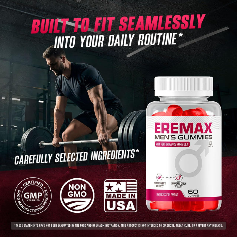 Eremax Gummies - Official EreMax Gummys Advanced Premium Formula Support Maximum Strength, All Natural Ingredients Vitamins for Overall Health & Wellness Reviews, 60 Gummies for 1 Month