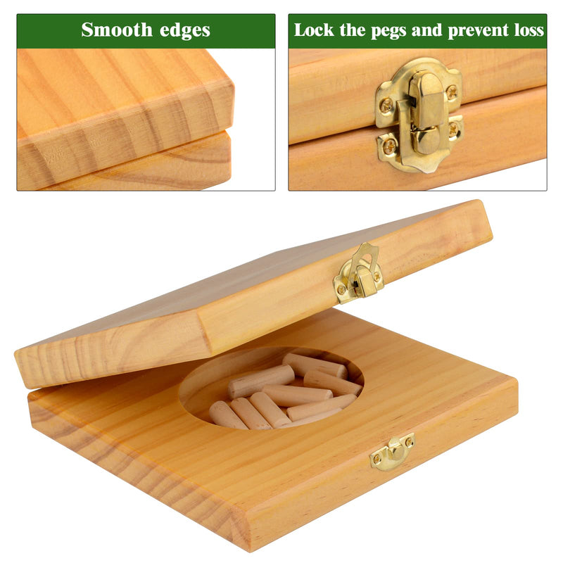 Ultrassist 9 Hole Wooden Pegboard for Occupational Therapy, Nine Hole Pegboard Test Kit to Improve Finger Dexterity, Fine Motor Skill Test