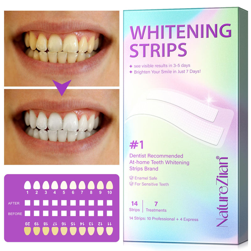 [Australia] - Teeth Whitening Strips,7-Day whitening Strips,Sensitive Teeth Whitener,Enamel Safe for Whiter Teeth,Deep Stains Removal,nstant Teeth Whitening Without The Harm (14pcs) Coconut 1 Count (Pack of 14) 