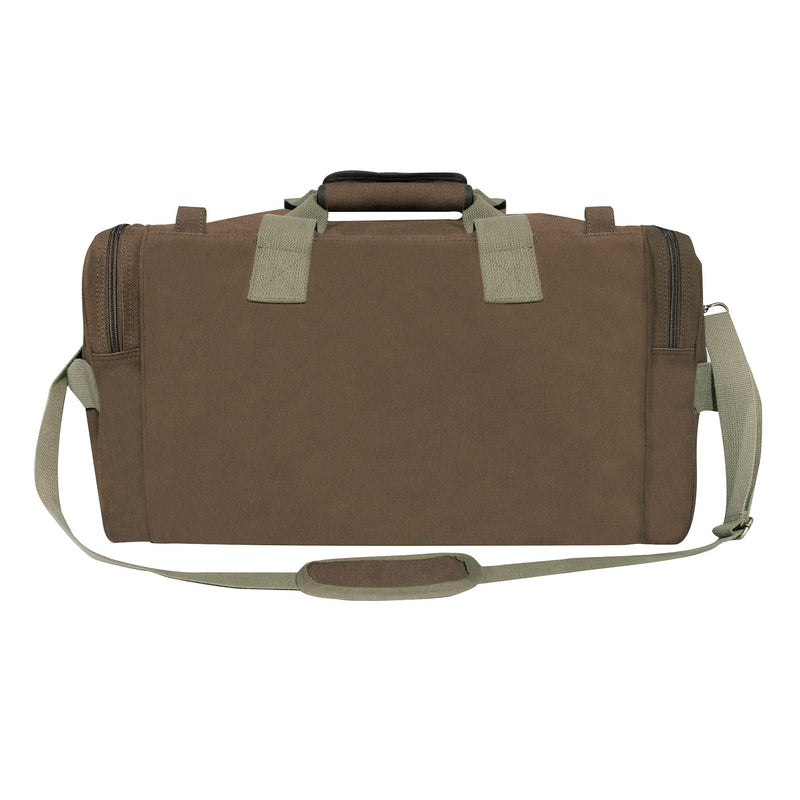Rothco Canvas Medic Bag Crossbody Shoulder Bag with Leather Closing Straps Brown